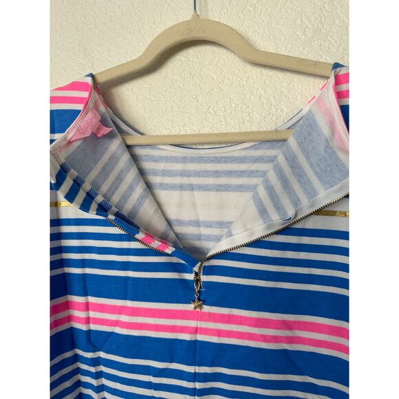 Lilly Pulitzer Lena Dress in Lapis Blue Tiki Stripe Sz Small - Picture 7 of 9